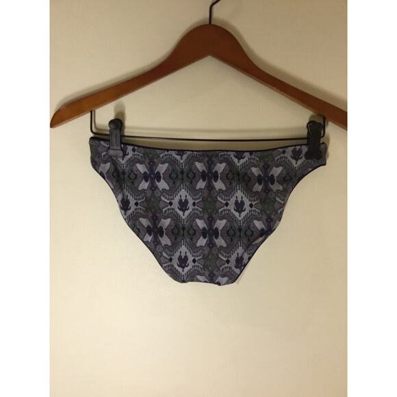 TORY BURCH SWIM GRAY NAVY LAGUNA IKAT PRINT BIKINI BOTTOMS HIPSTER Sz XS NWT - Picture 4 of 7